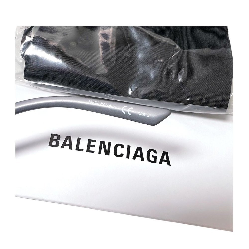 Balenciaga Logo Womens Grey Aluminum Metal Frame UV Sunglasses with Case New - Picture 11 of 15